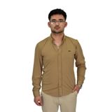 Erkek Likralı Spor Silim Fit Gömlek BGL-ST04332 CAMEL M