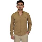 Erkek Likralı Spor Silim Fit Gömlek BGL-ST04332 - Camel