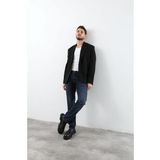 Erkek Likrali Straight Fit Jean Pantolon Mavi