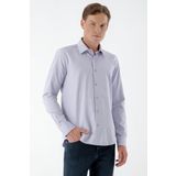 Erkek Lila Dobby Armür İhracat Slim Fit Gömlek