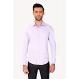 Erkek Lila Slim Fit Pamuk Gömlek