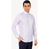 Erkek Lila Uzun Kol Klasik Gömlek - 4XL