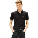 Erkek Liquid Cotton Tipped Slim Siyah Polo Yaka T-Shirt