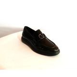 Erkek Loafer Ayakkabı Deri Kum Süet Ve Siyah Rugan Loafer Ayakkabı