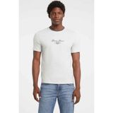 Erkek Logo Baskılı Slim Fit T-Shirt - Kırık Beyaz / Gri - Çok Renkli