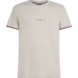 Erkek Logo Tipped T-Shirt - Bej