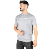 Erkek Logolu Basic Regular Fit Kısa Kollu Gri T-Shirt 23411065-930