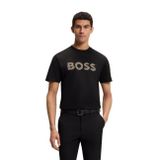 Erkek Logolu Bisiklet Yaka Kısa Kol Standart Siyah T-Shirt 50560466-002