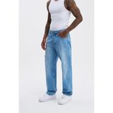 Erkek Machinist Loose Fit Jean Pantolon Açık Mavi - Light Blue - 36