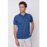 Erkek Marine Basic Polo Yaka Dynamic Fit T-Shirt