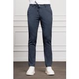 Erkek Marine Jogger Slim Fit Dar Kesim Çıtçıtlı İpli Pantolon