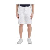 Erkek Marka Logo Detaylı Regular Fit Basic Beyaz Şort 21414046-100