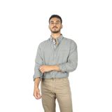 Erkek Marka Logo Detaylı Regular Fit Uzun Kollu Antrasit Gömlek 12313078-308