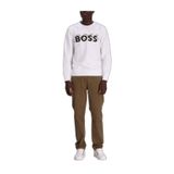 Erkek Marka Logo Detaylı Regular Fit Uzun Kollu Beyaz Sweatshirt 50507939-100