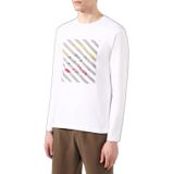 Erkek Marka Logo Detaylı Regular Fit Uzun Kollu Beyaz T-Shirt P20P1502-010