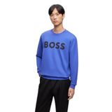 Erkek Marka Logo Detaylı Regular Fit Uzun Kollu Mavi Sweatshirt 50496642-508
