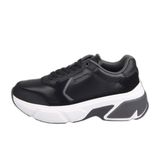 Erkek Marka Logolu Bağcıklı Kaydırmaz Tabanlı Günlük Siyah Sneaker HM0HM01294-BEH