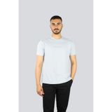 Erkek Marka Logolu Kısa Kol Yuvarlak Yaka Mavi T-Shirt 25411088-904