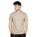 Erkek Marka Logolu Pamuklu Normal Kalıp Günlük Bej T-Shirt 24411014-263
