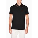 Erkek Marka Logolu Regular Fit Pamuklu Kısa Kol Siyah Polo Yaka T-Shirt XM001289 AF10363-MC536
