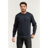Erkek Marka Logolu Uzun Kollu Bisiklet Yaka Günlük Lacivert Sweatshirt 50524360-404