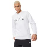 Erkek Marka Logolu Yuvarlak Yaka Uzun Kollu Beyaz Sweatshirt 50489600-100