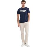Erkek Marka Yazılı T-Shirt - Lacivert - XL
