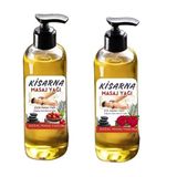 Erkek Masaj Yağları Seti 150 ml Çilek kokulu Ve 150 Ml Gül Aromalı