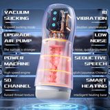 Erkek Masturbator Otomatik Emme Titreşimli Oral Seks Makinesi Isıtma Temizliği Kolay Şarjlı Robot Güçlü Emme