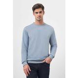 Erkek Mavi Basic Bisiklet Yaka Sweat-Shirt