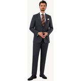 Erkek Mavi Gri Regular Fit Mono Yaka Takım Elbise - 52 / 6 - Mavi - Gri - 6 Drop
