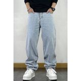 Erkek Mavi Rahat Kesim Baggy Pantolon - 33