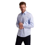 Erkek Mavi Slim Fit Pamuk Saten Gömlek