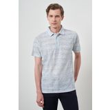 Erkek Mavi Trend Dinamik Fit Polo Yaka T-Shirt