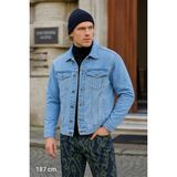 Erkek Mevsimlik Jeans Basic Bol B.mavi Kot Ceket - XL