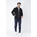 Erkek Mevsimlik Mont Ceket Düğmeli 4 Cepli %100 Pamuk Kumaş - 2XL - Siyah