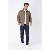 Erkek Mevsimlik Mont Ceket Düğmeli 4 Cepli %100 Pamuk Kumaş - 2XL - Vizon