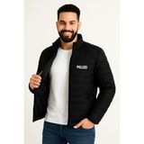 Erkek Mikro Su Itici Kapitone Baskılı Astarlı Fermuarlı Bomber Mont - Siyah - 2XL