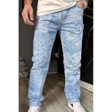 Erkek Mixxed Patern Baggy Jeans