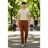 Erkek Moda Baggy Fit Boru Paça Pantolon Düz Desen Günlük Kombinler Kullanım