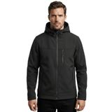 Erkek Mont İçi Polarlı Softshell Mont Su Ve Rüzgar Geçirmez Kapüşonlu Spor Mont