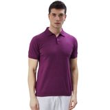 Erkek Mürdüm%100 Pamuk Polo Yaka Kısa Kollu Triko Kazak TRIST-7107-2XL
