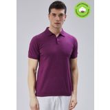 Erkek Mürdüm%100 Pamuk Polo Yaka Kısa Kollu Triko Kazak TRIST-7107 -XL