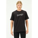 Erkek Nakış Baskılı Spor Oversize Tişört Tshirt. - 0 Siyah - 2XL