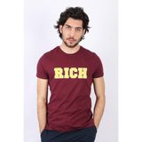 Erkek Nakış Baskılı T-Shirt - 0 Siyah - 2XL