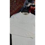 Erkek Nakış Logo Işlemeli Kazak - 001-Beyaz - XL