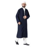 Erkek Namaz Elbisesi Buhara Yaka Cepli Namaz Cübbesi Lacivert - (Sfa) Lacivert