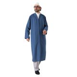 Erkek Namaz Elbisesi Buhara Yaka Cepli Namaz Cübbesi Mavi- (Sfa) Mavi