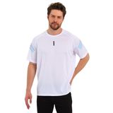 Erkek Nem Emici Hızlı Kuruma Atletik Teknik Performans Spor T-shirt (BEYAZ, XXL)