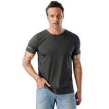 Erkek Nem Emici Hızlı Kuruma Atletik Teknik Performans Spor T-Shirt Drıfıt-Kısakolnew - 2XL - Füme